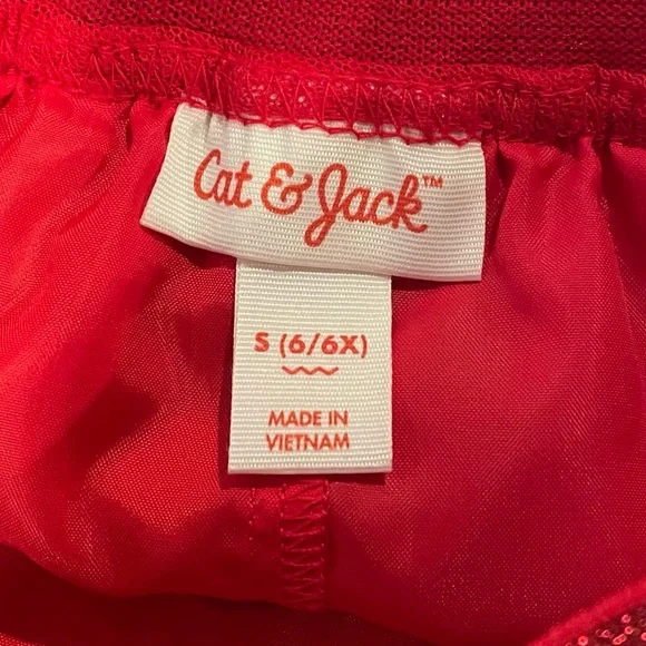Cat & Jack Red Sequin Skirt S - Picture 3 of 5